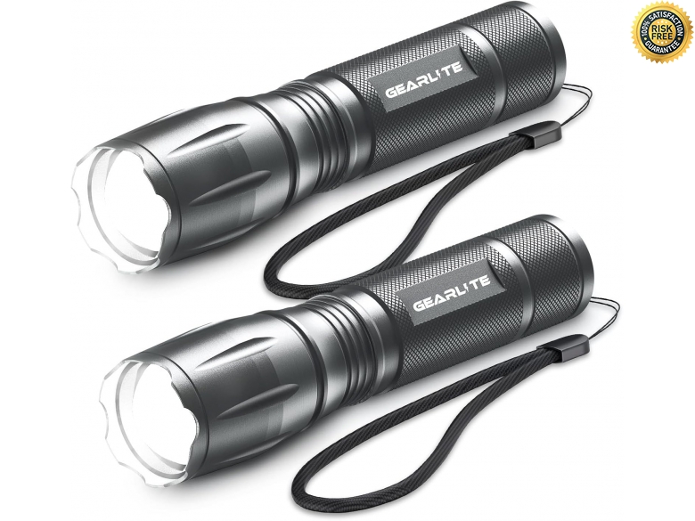 GEARLITE LED-Taschenlampe, leistungsstark, 2 Stück, 3000 Lumen, hohe ...